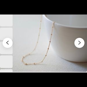 14k gold filled beaded necklace *never worn*